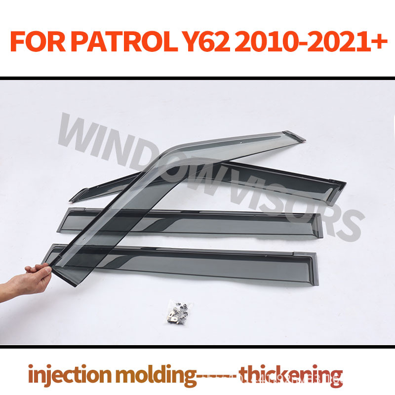 Suitable for Nissan Patrol Y62 Window Visor, Thickened Rain Shield for Car Windows, Patrol Y62 Window Visor