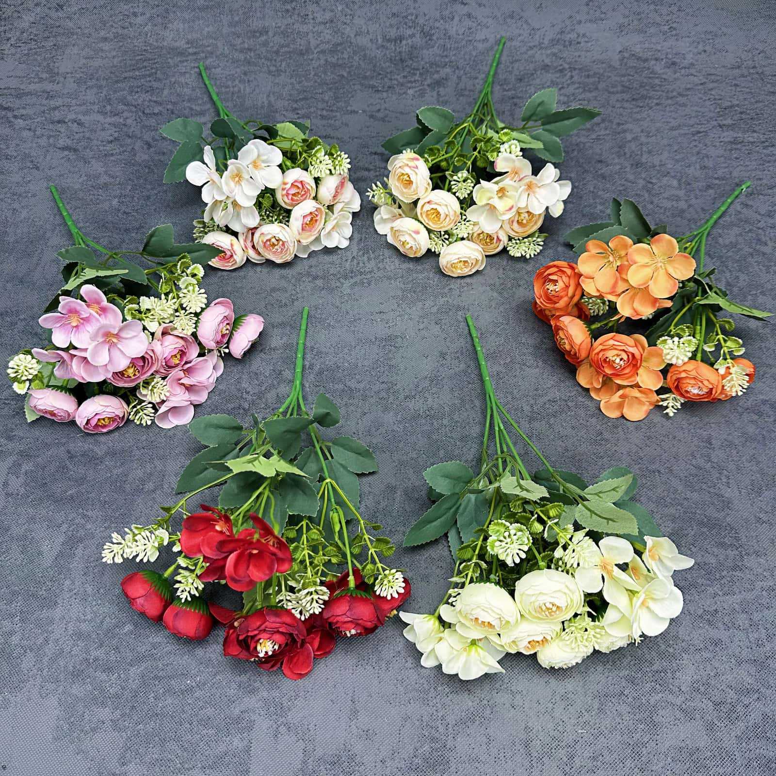 Simulación de la decoración del hogar hecha a mano rosa decoración de la escena de la boda flores falsas transfronterizas al por mayor
