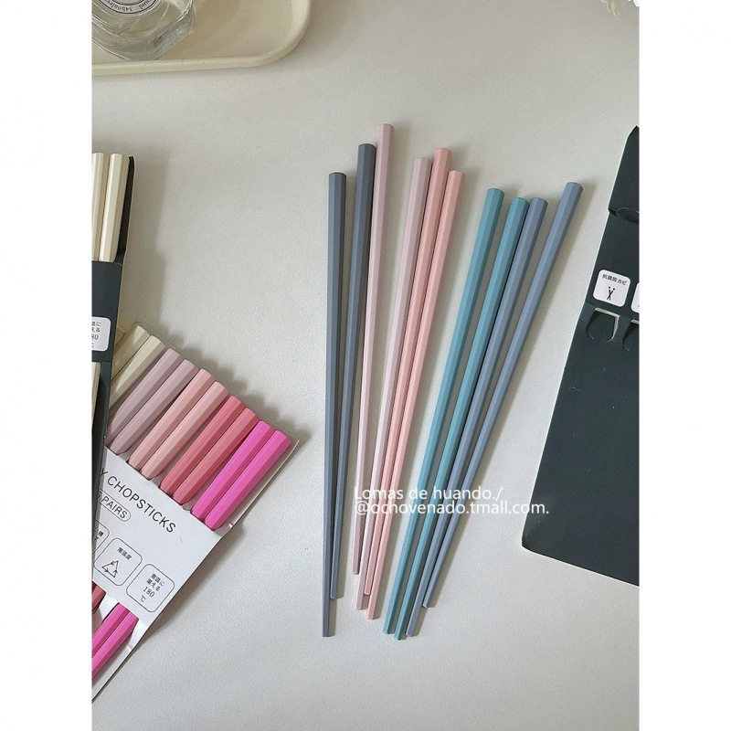 "Rainbow Ins Wind Chopsticks" Ochovenado Family Household Holding Chopsticks Combination Advanced Light luxury tableware