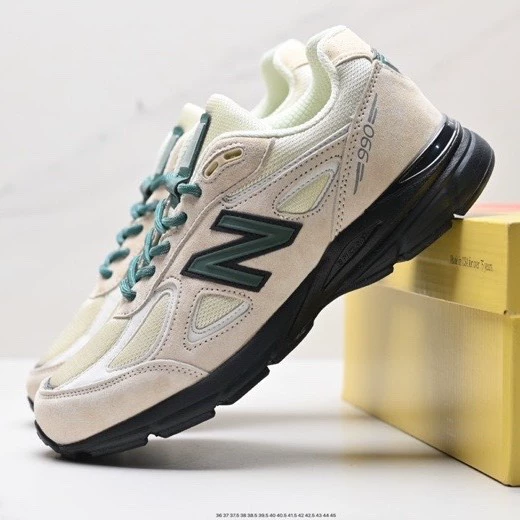 Чистый оригинальный новый Bailun Cool Run NB 990v4 Yuanzu Серый Мужская обувь Женская обувь дышащая сетка повседневная ретро спортивная обувь
