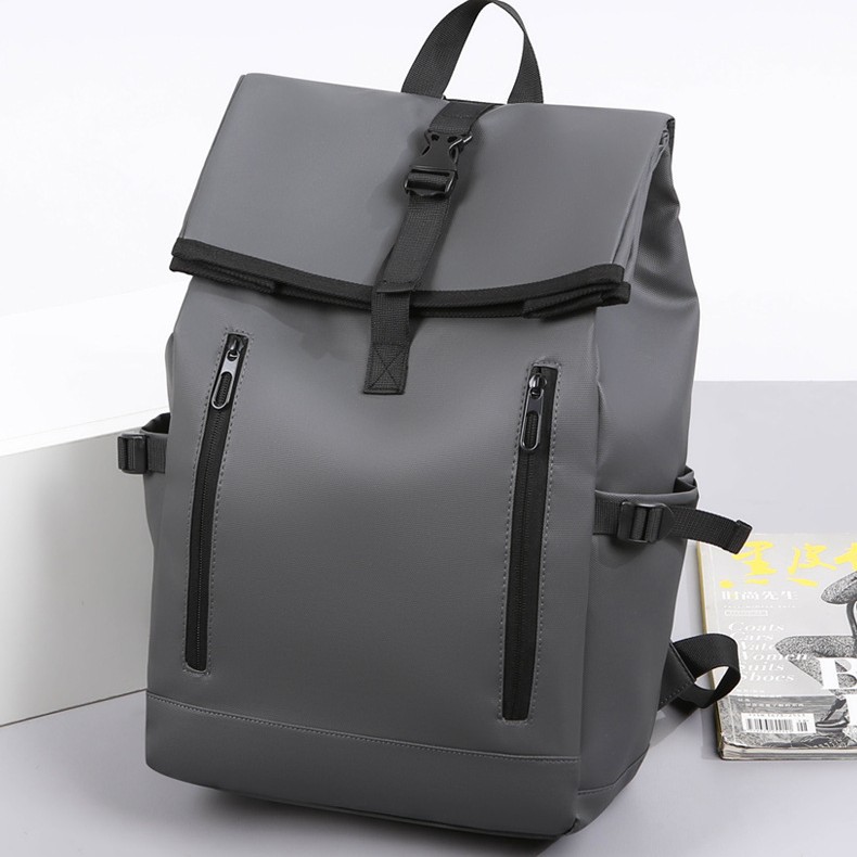 New simple men's backpack, large-capacity casual travel bag, commuter laptop backpack, lightweight college student schoolbag