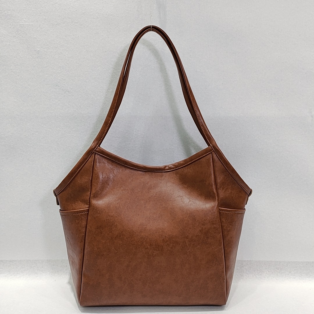 2023 Neue Ölwachspflanze Weiche Große Kapazität Eine Schulter Einfache Damentasche_voghion.com