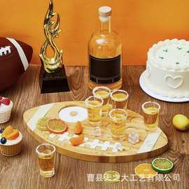 木质酒杯架酒吧KTV调酒工具盐边盒威士忌酒杯架熟食板烈酒杯架