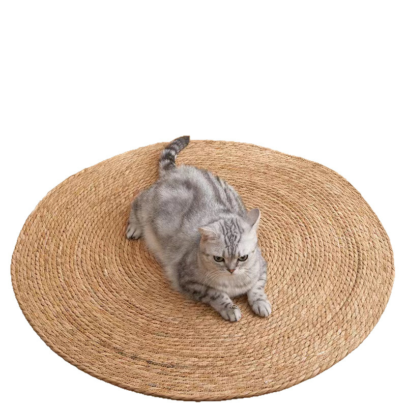 夏マットガマ猫スクラッチボード爪研削猫耐摩耗性と耐傷性猫マット統合猫の巣わら猫睡眠マット L サイズ|undefined
