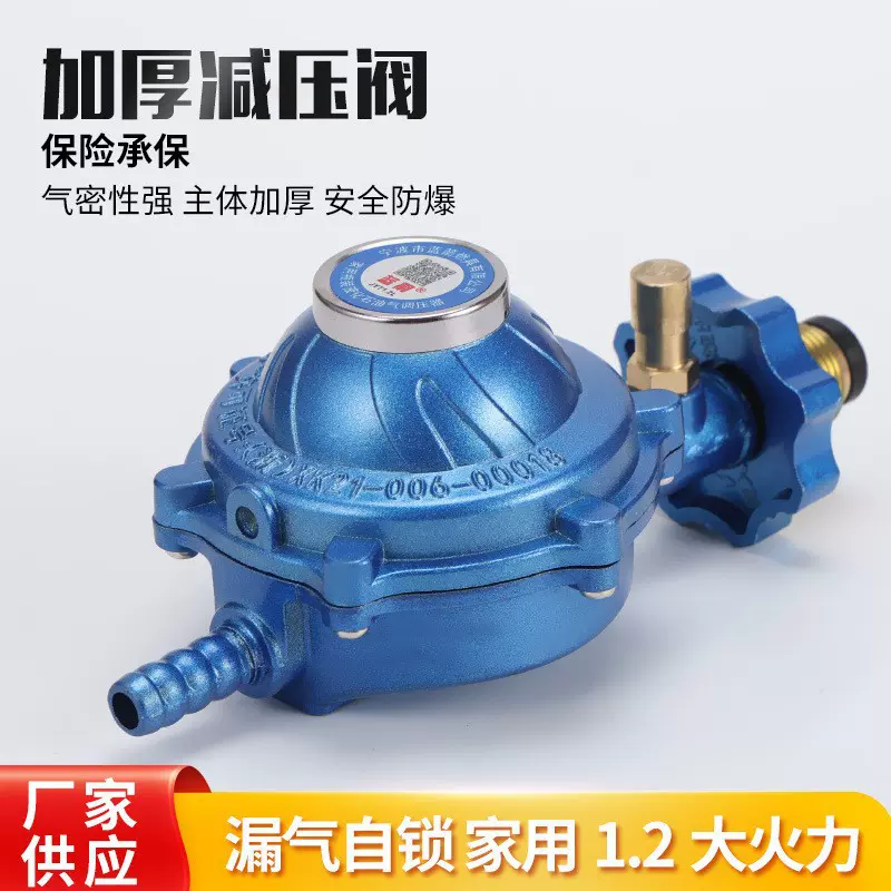 新国标液化气煤气罐家用1.2L减压安全阀全自动关闭泄漏切断燃气灶