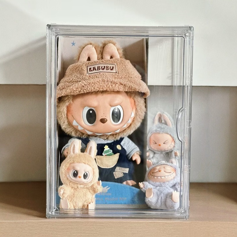 Labubu バブルマート適用ビニール保護ダストカバーアクリル高透明ラブブブラインドボックスディスプレイボックスキャビネット|undefined