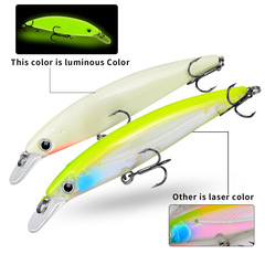 Spinning bait submersible minnow 9cm 11cm glow light lifelike fake plastic hard lure fishing bait long cast floating minnow