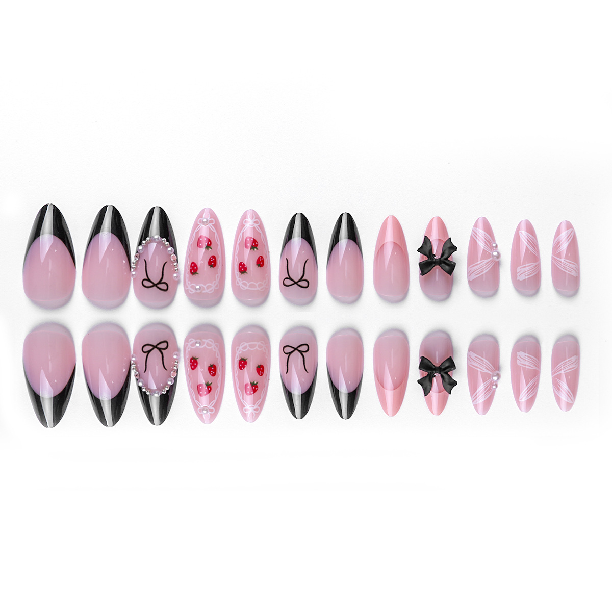 Red explotador usar aurora de uñas al por mayor blush de uñas de color medio y largo pequeño libro rojo parche de uñas