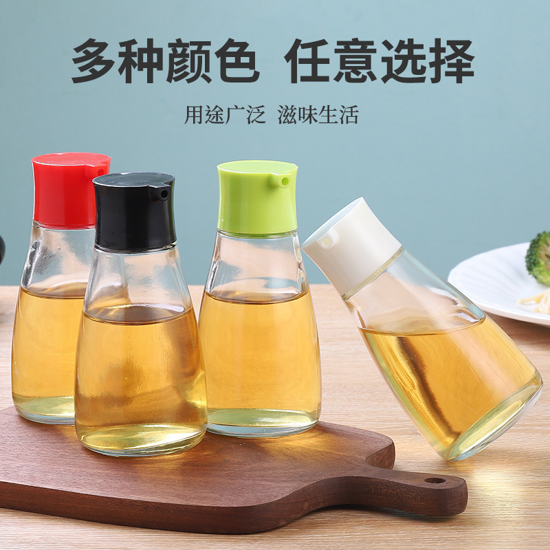 Transparent Glass Oil Adjustment Pot Japanese-style Oil Control Bottle Leak-proof Household Kitchen Leak-proof Oil Hanging Tank Seasoning Bottle Soy Sauce Bottle