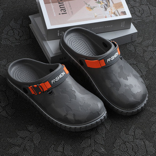 Sandals 2025 Spring and Summer New Soft-Soled Beach Home and Outdoor Wear Non-Slip Men's Half-Flop Casual Driving Toe-Toe Slippers
