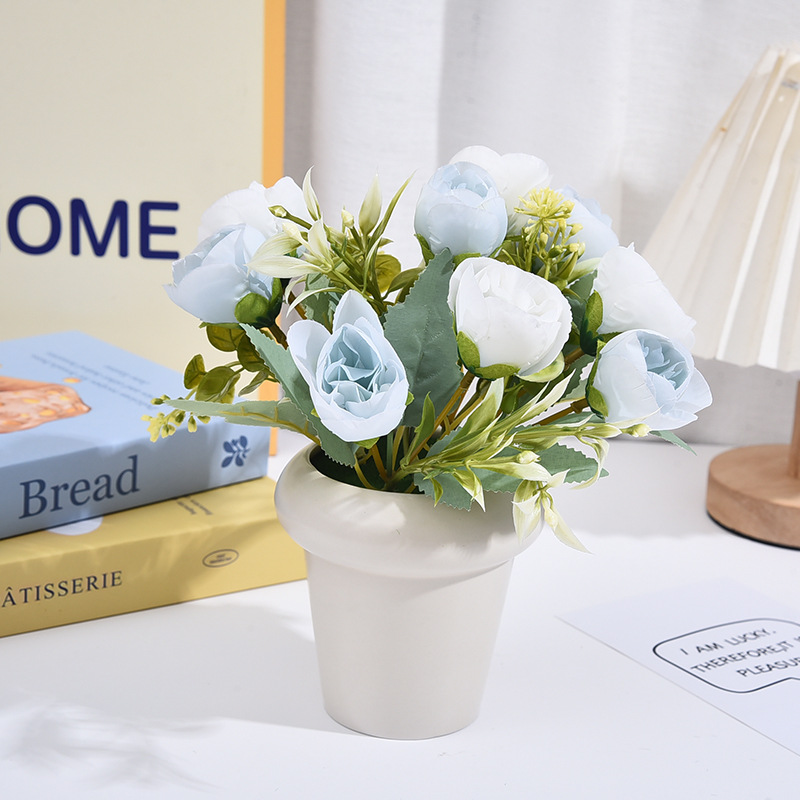 Simulácia zelenej rastliny Malé črepníkové rastliny Ozdoby Kancelária Stolná Obývačka Interiérová dekorácia Kvetinová simulácia Kvetinové ozdoby Svadba_voghion.com