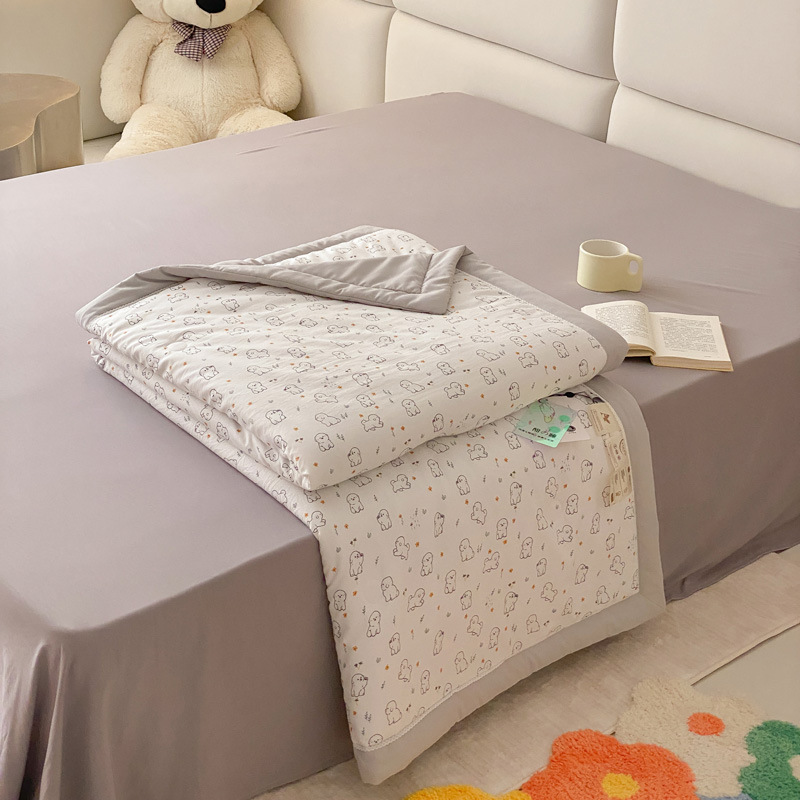 Edredón de fibra de soja de verano edredón de aire acondicionado edredón fresco de verano lavable a máquina edredón de verano individual dormitorio edredón fino