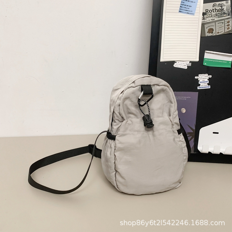 跨境新款小众轻便百搭手机包男女休闲运动单肩斜挎包尼龙布小包包