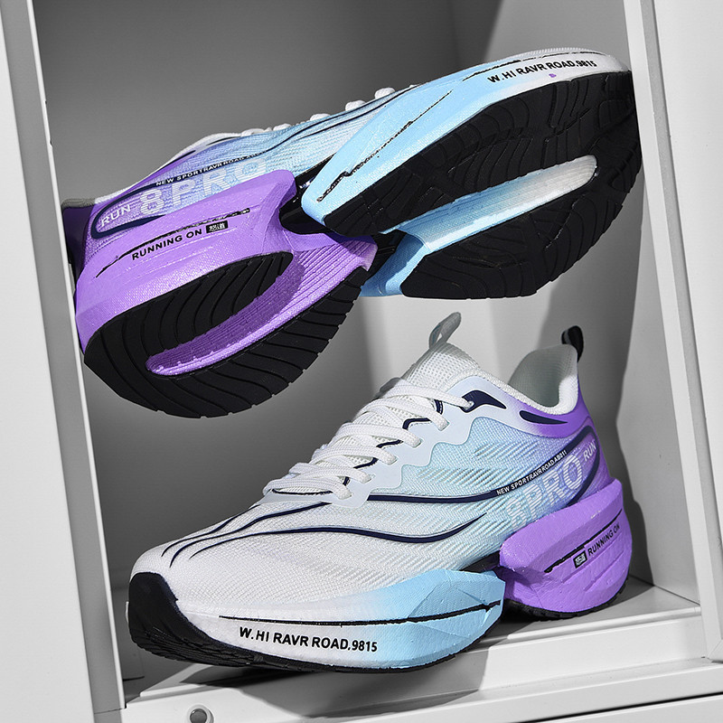 New Red Rabbit 8Pro Middle School Student Running Shoes Autum Mesh Student Super Soft Racing Breathable Gas Test Carbon Plate Sports Shoes