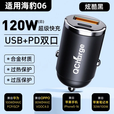 Siqaret yandırıcısı, Suitable for BYD car charger - default-item-seal-06-special-edition-120w-hidden-model-cool-black