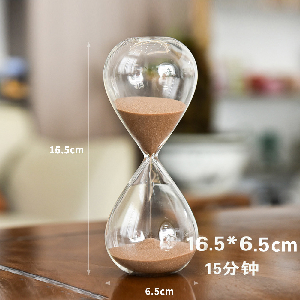 Nordic hogar vidrieras reloj de arena temporizador 15 30 minutos decoración creativa flor seca Fábrica al por mayor image 9