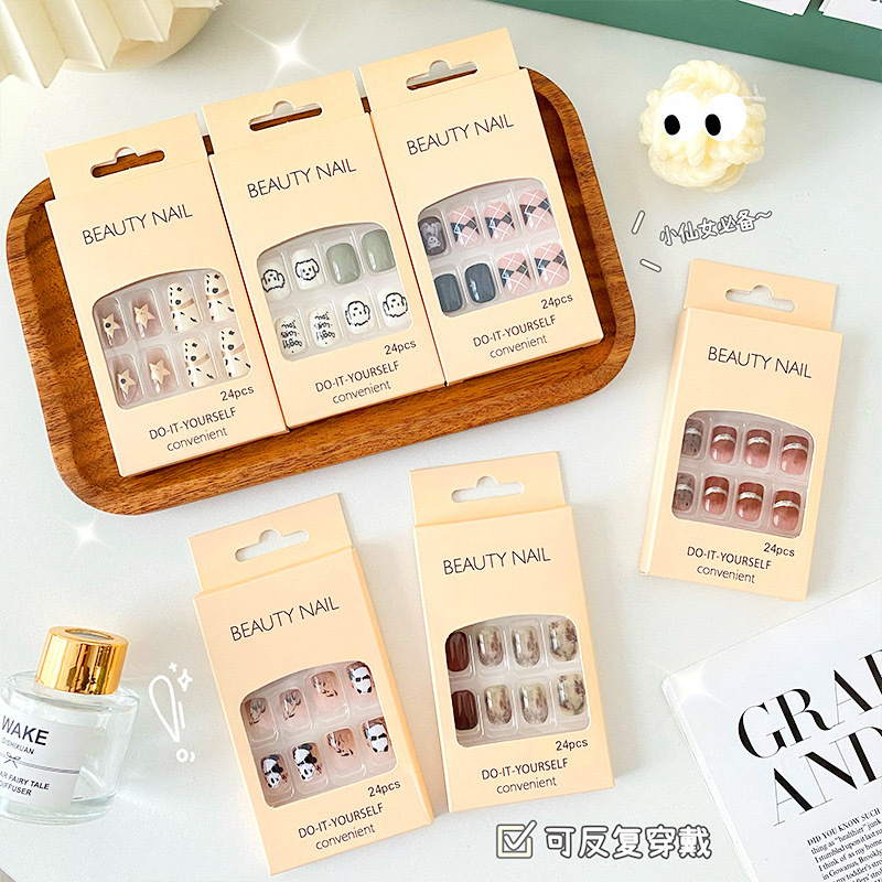 Summer Nail Patch New Jelly Glue Fake Nail Patch Shake Tone Little Red Book Nail Patch Nail Patch