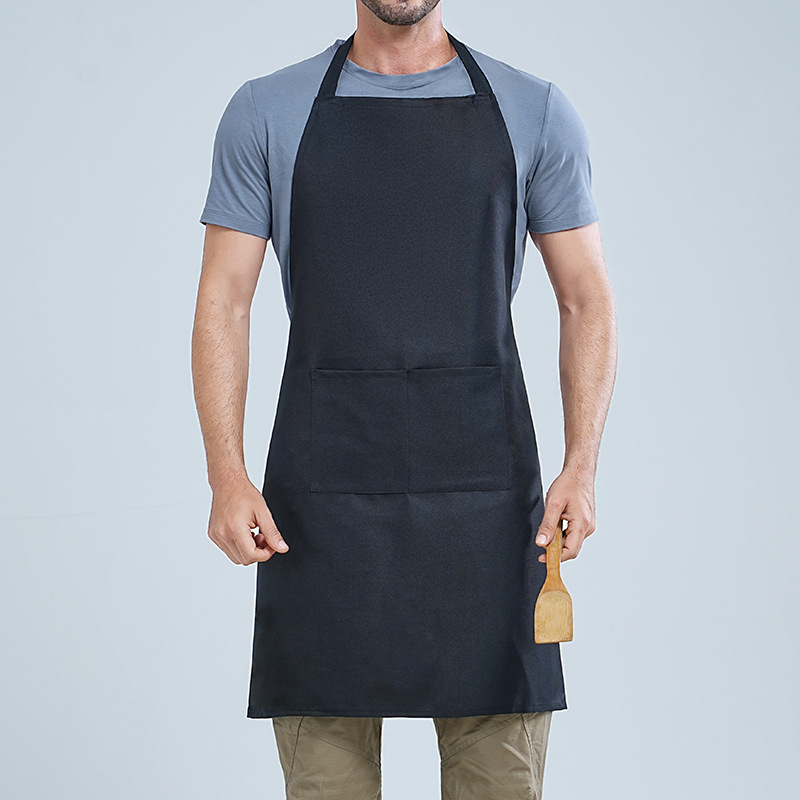 Transfronterizo Amazon halter poliéster delantal logotipo personalizado restaurante occidental café ropa de trabajo hogar cocina delantal