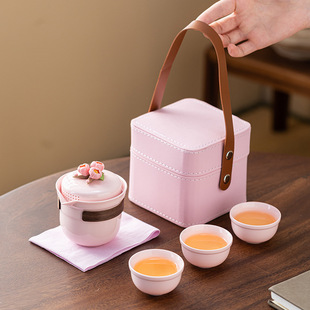 Pink Figure Public Plate Whole Outdoor Pinch Teapot Scented Tea Home Travel Tea Set Set Kung Fu Girly Heart Living Room