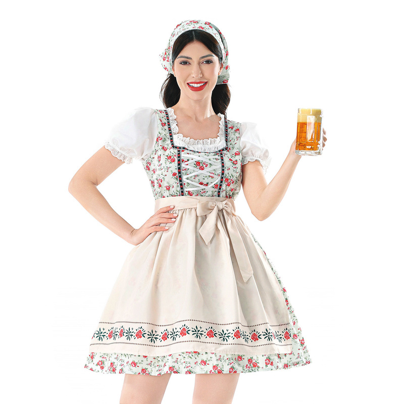 German Oktoberfest Clothing Munich Carnival Country Farm Maid Outfit Bavarian Dirndl Dress