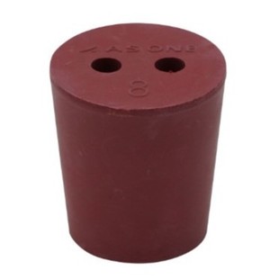 AS ONE/Azov Rubber Plug with Hole 1-7649-01 No.8 Red Rubber Plug