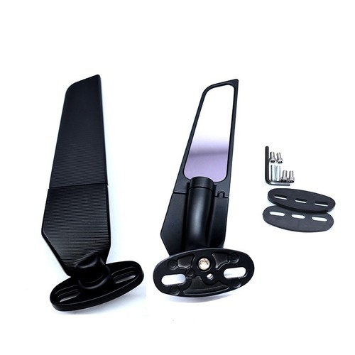 Motorcycle rearview mirror sports car modified universal mirror fixed wing NINJIA Yamah sports car mirror reverse reversing mirror