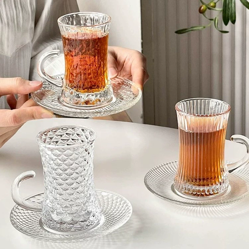 Стеклянный кофейный набор арабика, ароматизированный чай, чашка чая, красный (чёрный) чай, полуденный чай, европейский стиль