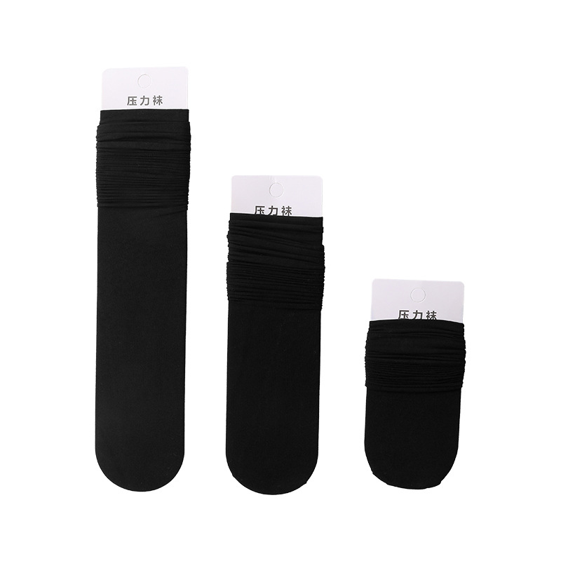 Primavera y verano calcetines de presión delgadas de terciopelo para adelgazar y apretar la forma de la base grasa mm pantorrilla negra pierna descalza rodilla