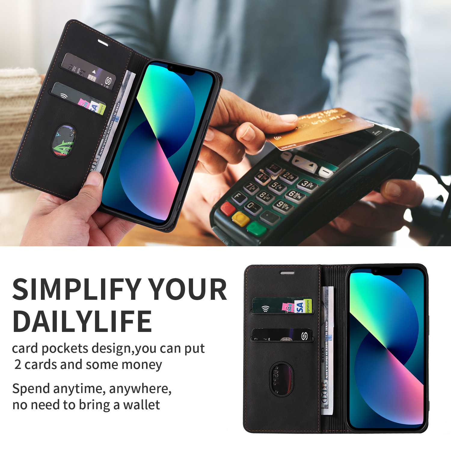 Leather Wallet Case For Iphone 17 16 Se 3 And Samsung S25 Models_voghion.com