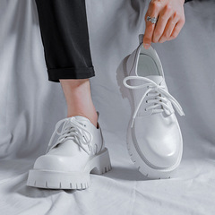 Thick sole white small leather shoes men's extra large size 45 46 large leather shoes one piece drop shipping wholesale 2135-R