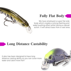 5 pieces of box packaging lure far cast fake bait Japanese five eyes minnow 5g bio-sinking bait with noise beads cross-border 