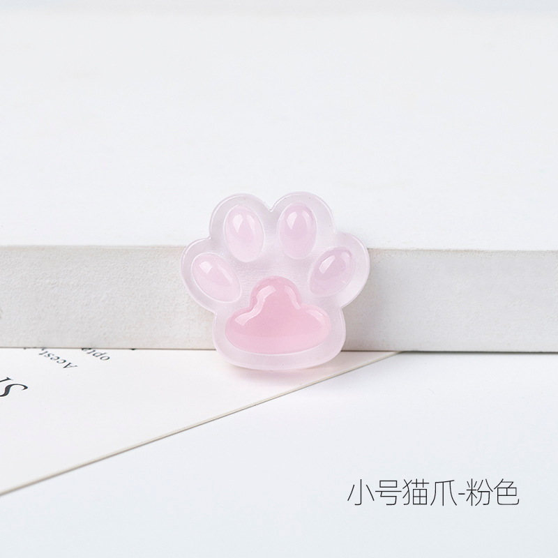 Accesorios de resina de dibujos animados luminoso lindo gato garra DIY crema pegamento teléfono móvil Shell parche accesorios para el cabello accesorios de parche de refrigerador
