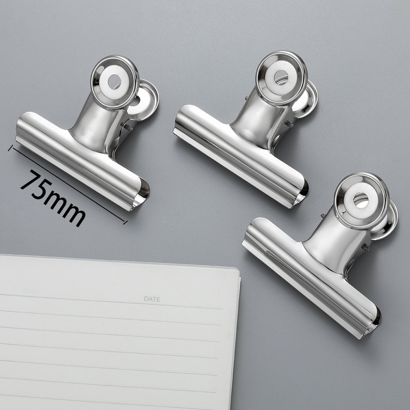 メーカー販売ステンレス丸頭札クリップ丸頭クリップ金属手形資料クリップ防錆処理20mm|undefined
