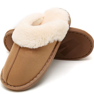 Autumn and winter models, Haokou TPR rubber bottom slippers, men and women indoor and outdoor warm slippers cotton slippers wholesale
