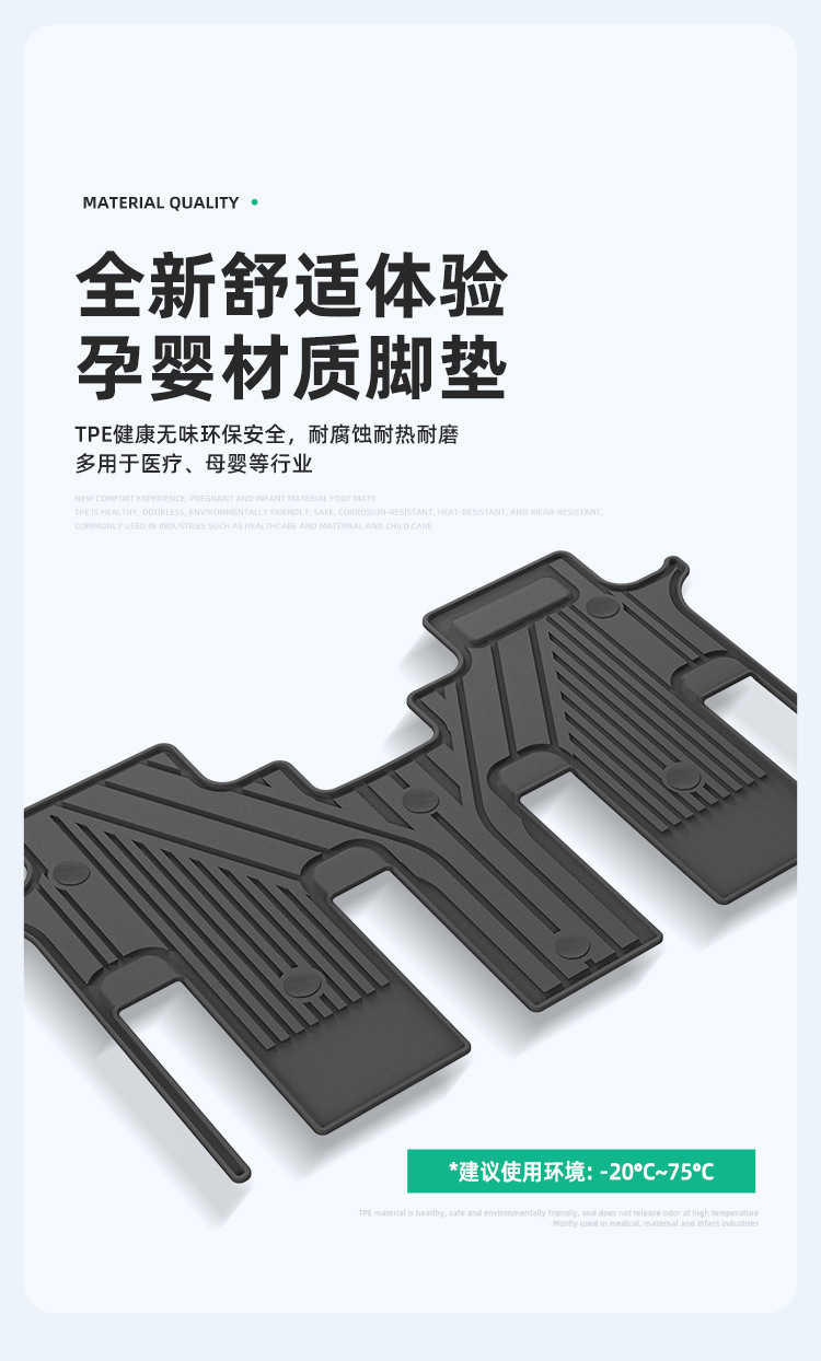 Suitable for 25 Byd Xia Car Floor Mats, Waterproof Tpe Floor Mats, Trunk Mats, Environmentally Friendly Seat Back Mats