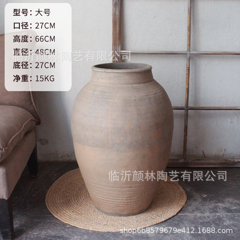 Botella de cerámica de tierra grande