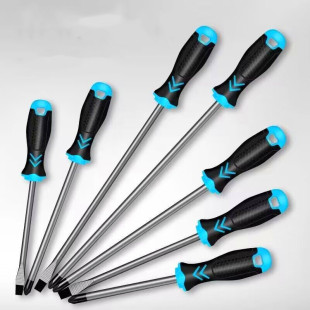 Black and Blue injection handle screwdriver with magnetic chrome vanadium steel cross one-word knife modification specifications are complete