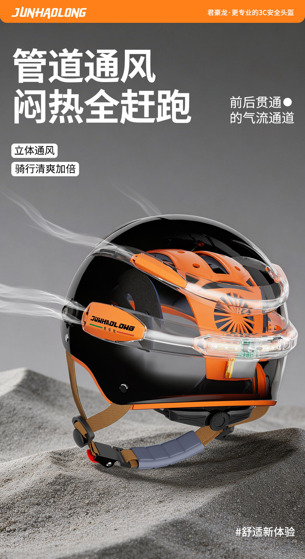 Junhaolong 3C Certified Motorcycle Electric Vehicle Helmet, Summer Sun Protection, Unisex, All-Season Safety Helmet, Half Helmet, High-End