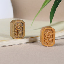 紫檀木玫瑰背云手工diy编织文玩佛珠手串配饰檀香diy手机钥匙挂件