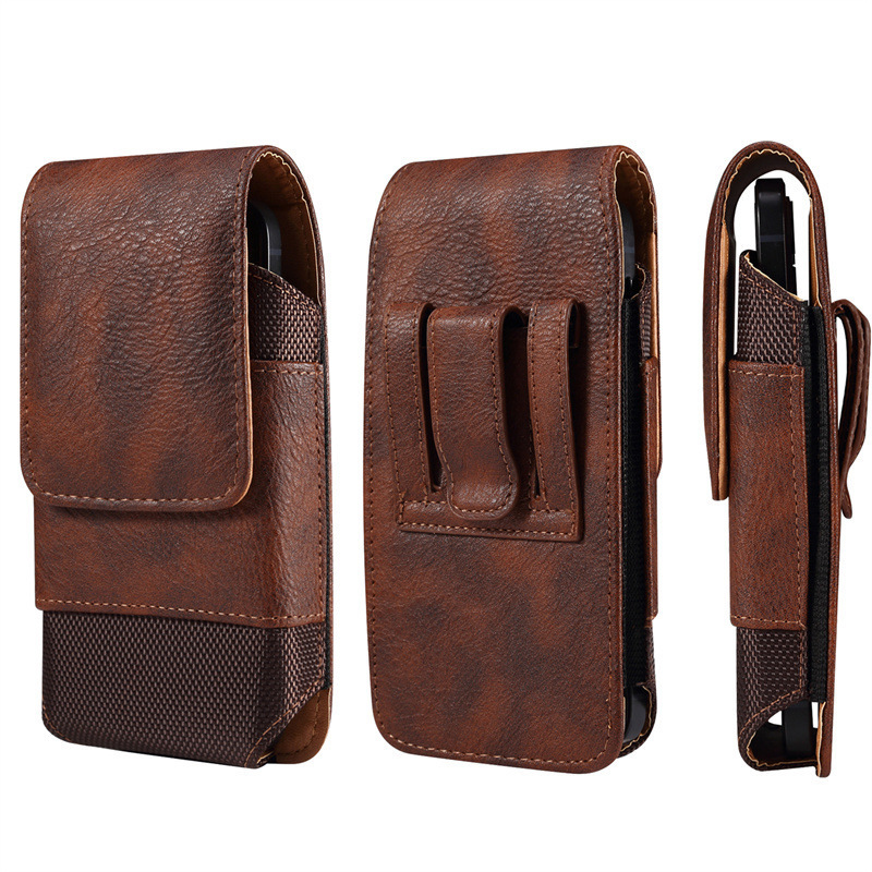 Suitable for Apple, Samsung, Huawei, Xiaomi Mobile Phone Cases and Bags, Universal 6.1 6.9inch Leather Pattern Oxford Cloth Waist Bag Suitable for Apple, Samsung, Huawei, Xiaomi Mobile Phone Cases and Bags, Universal 6.1 6.9inch Leather Pattern Oxford Cloth Waist Bag