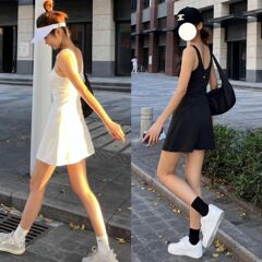 LULU原標ワンピース女性2025夏の新型露背フランス式ウエスト高級感ベストバッグヒップスカート潮