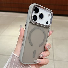 适用iPhone17PROMAX肤感半透明磁吸手机壳苹果16高级感PC保护套15