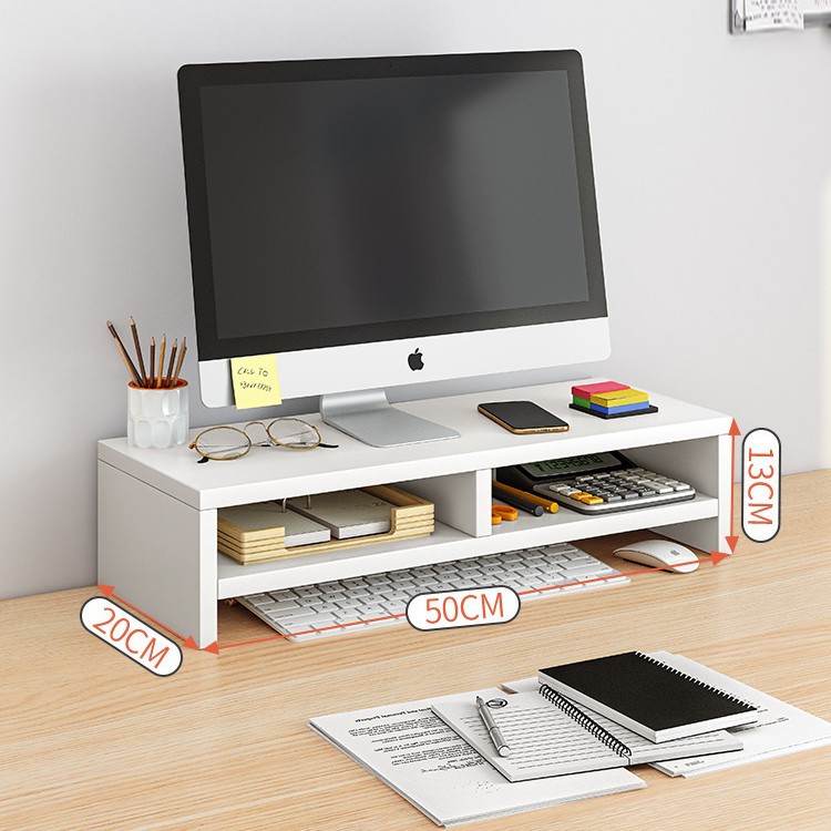 Soporte de elevación de computadora Soporte de soporte de monitor Base de elevación Estante de almacenamiento de escritorio de escritorio Estante de escritorio