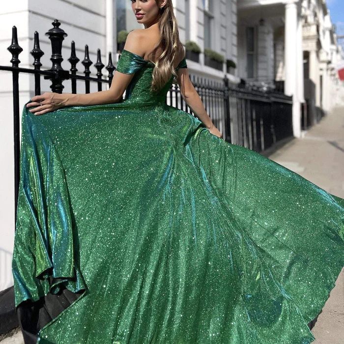 Women's Strapless Dress With Flash Split_voghion.com