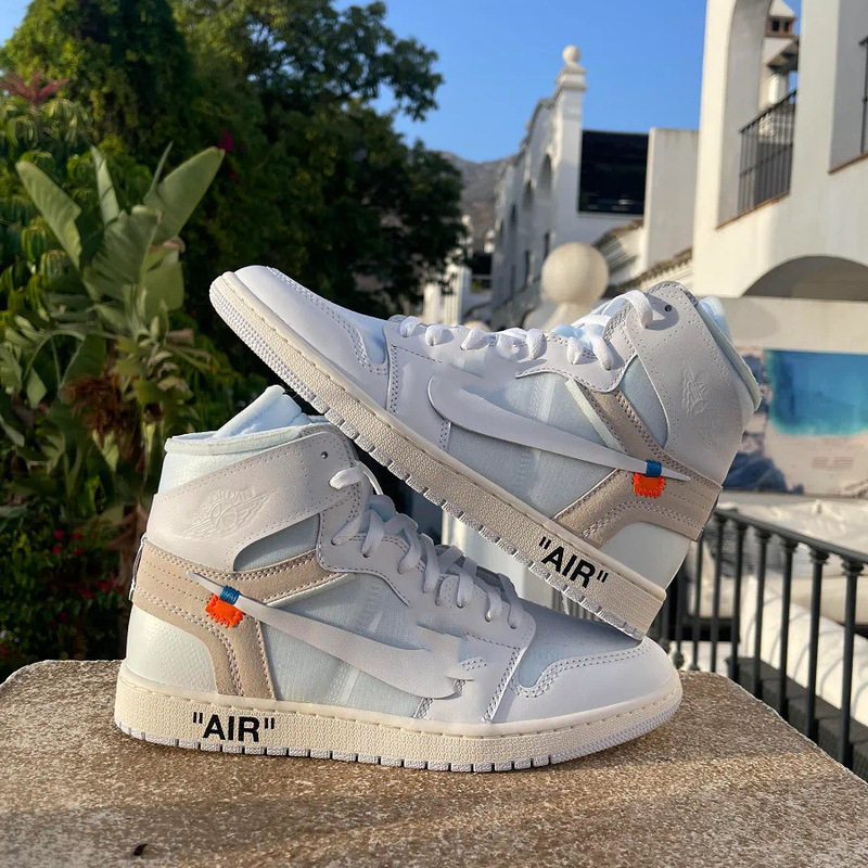 Cross-Border Aj1 Off High-Top Basketball Shoes Black Friday Collaboration Trendy Sports Shoes Non-Slip Wear-Resistant Training Shoes