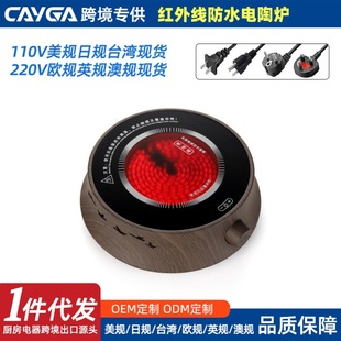 Amazon Cross-Border Spot Electric Ceramic Stove Waterproof Induction Cooker Light Wave Stove Tea Brewing 110V American Standard European Standard Taiwan