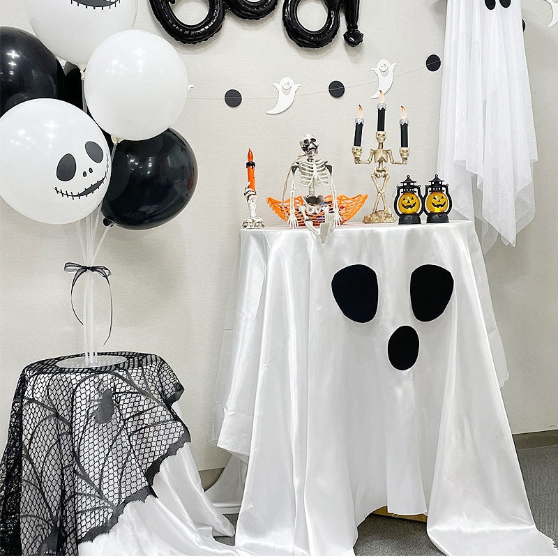 Insハロウィーン使い捨て幽霊テーブルクロスpvc装飾配置円卓レストランバー雰囲気カフェ道具|undefined