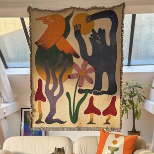 European and American Orders Los Angeles Niche Design Blanket Tapestry Bed Blanket Sofa Blanket