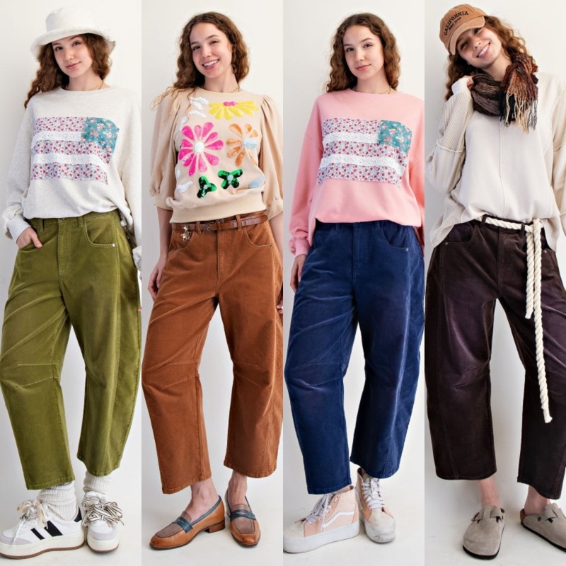 Amazon 25 秋の新作クロスボーダーヨーロッパとアメリカの服ルーズカジュアルマルチカラーカジュアルパンツレトロ作業服ズボン女性用|undefined