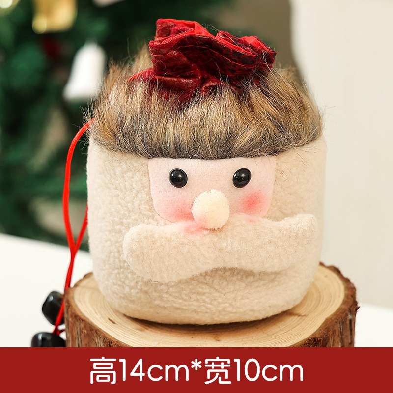 国境を越えたクリスマスプレゼント袋子供キャンディー袋熱い皮エンボス束口手提げ袋平安夜リンゴ袋|undefined